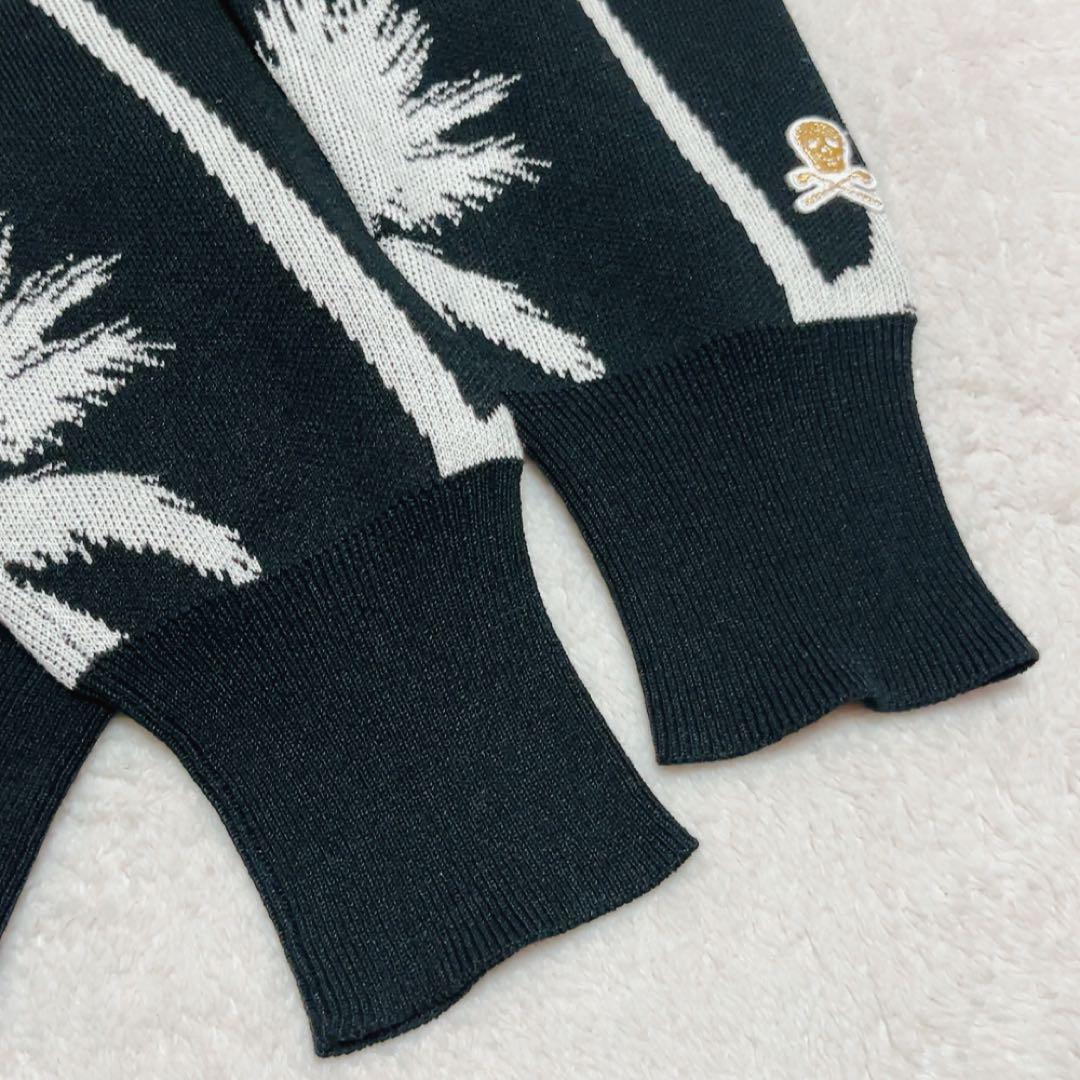 極美品　マークアンドロナ　ニット　セーター　シルバープレゼント　ヤシの木　総柄