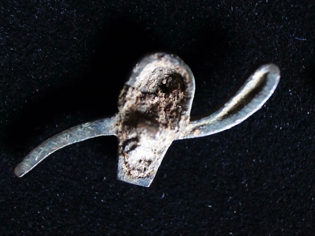 激レア　茶筅茶杓赤銅目貫