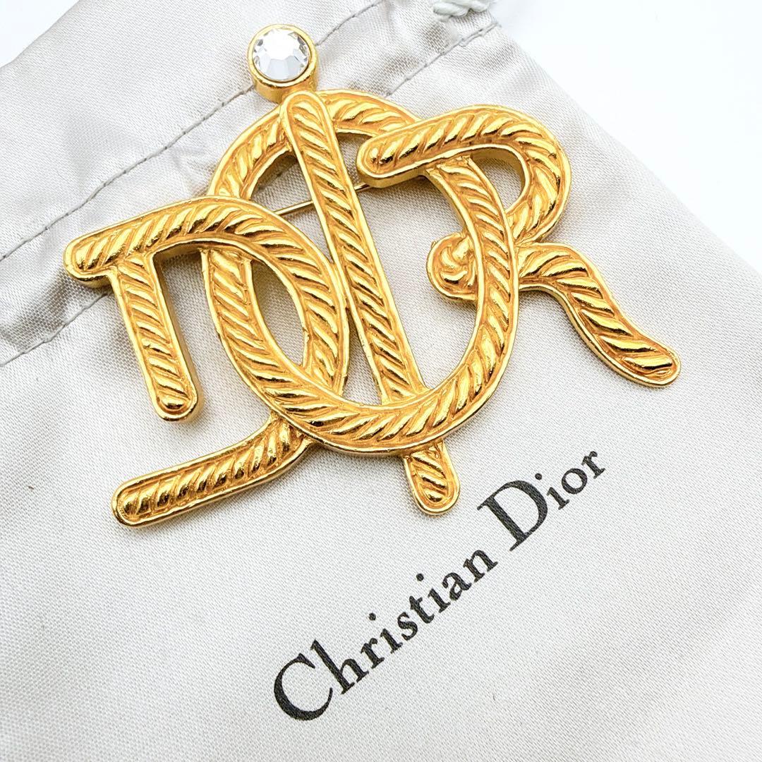 2967-2 ✨Dior　ブローチ　CD　ロゴ　希少　刻印