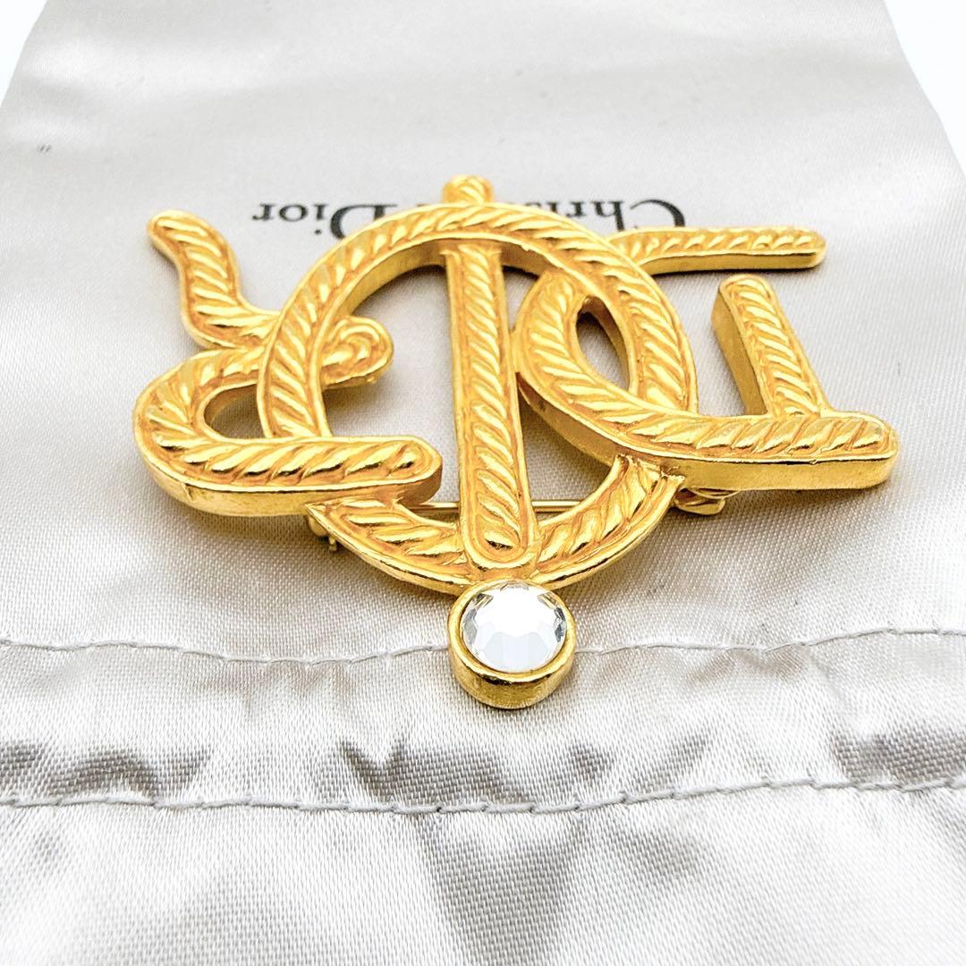 2967-2 ✨Dior　ブローチ　CD　ロゴ　希少　刻印