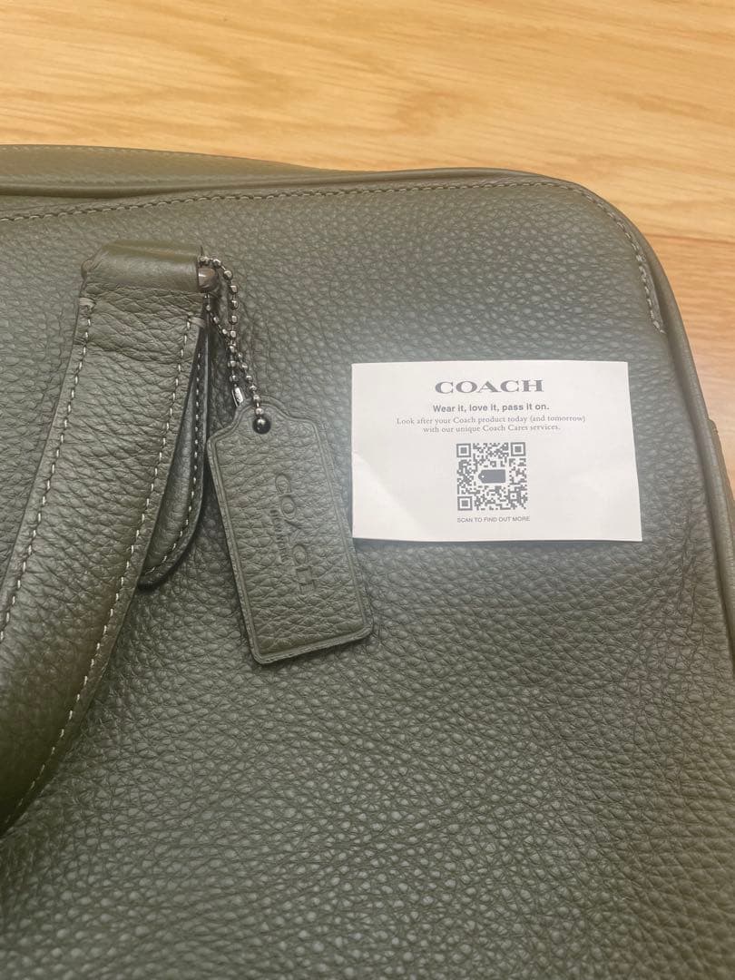 COACH ダークグリーン ビジネスバッグ