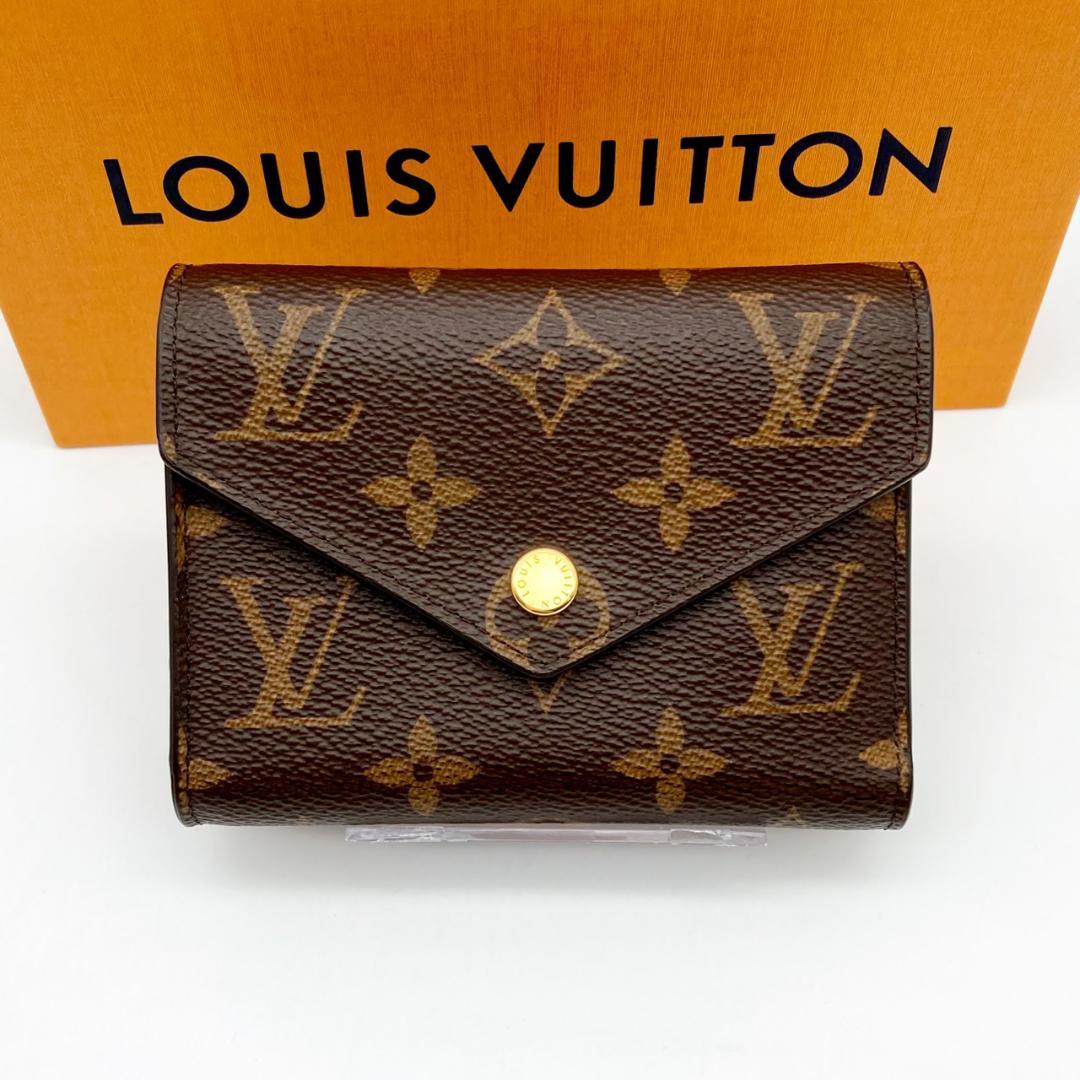 ルイヴィトン　ヴィクトリーヌ　モノグラム　三つ折り財布　718