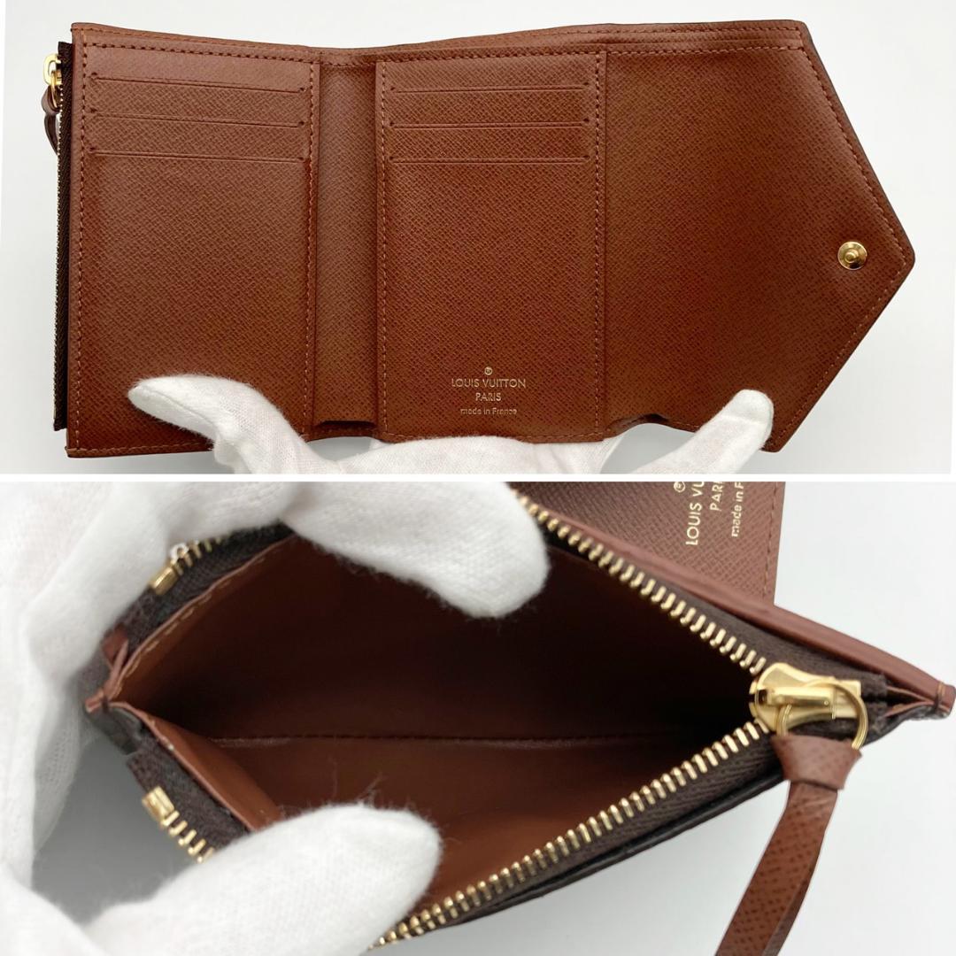 ルイヴィトン　ヴィクトリーヌ　モノグラム　三つ折り財布　718