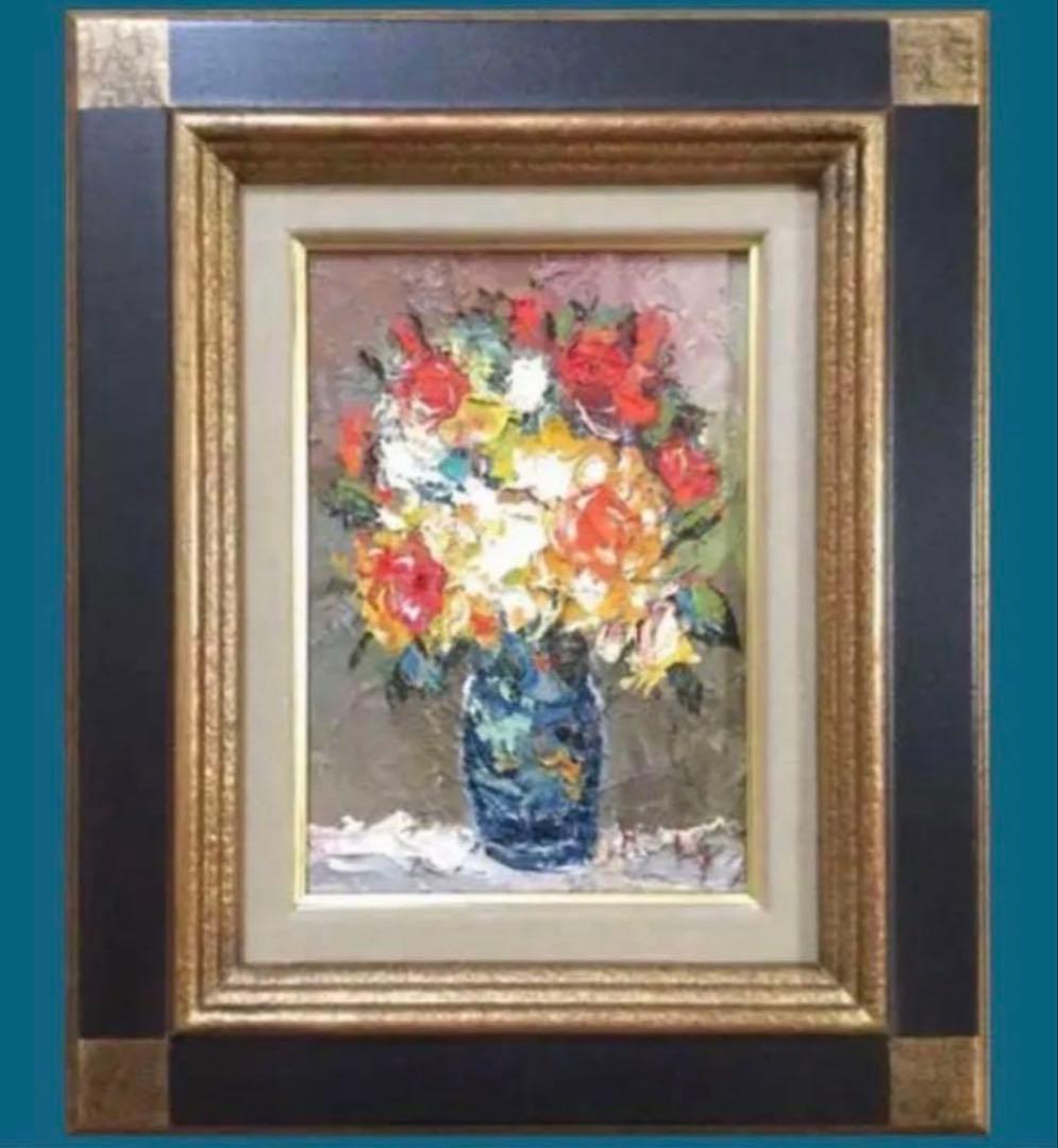 絵画・額縁・油絵・渡部ひでき・薔薇・SM・美術品・インテリア・雑貨・新品未使用