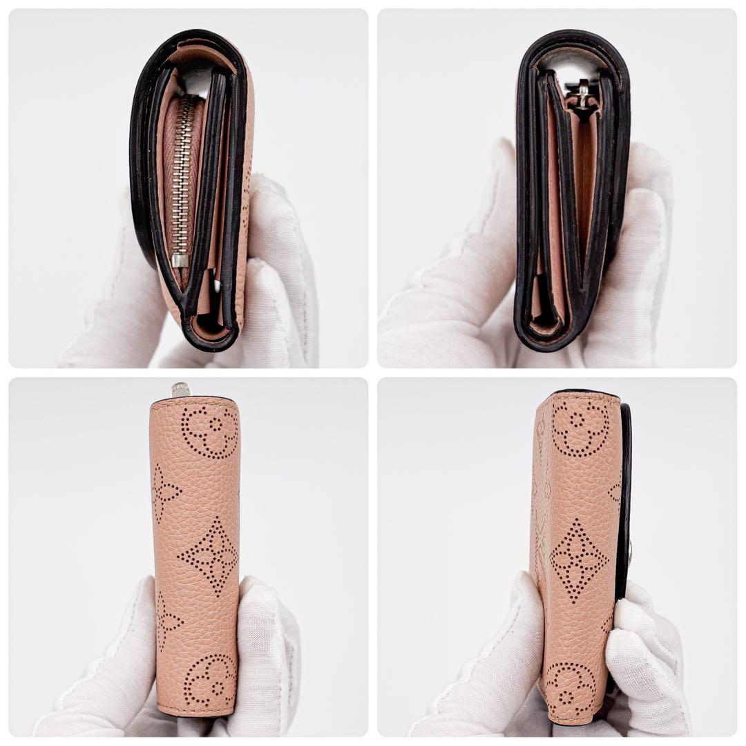 【超美品】ルイヴィトン マヒナ ポルトフォイユ イリスXS マグノリア 三つ折り