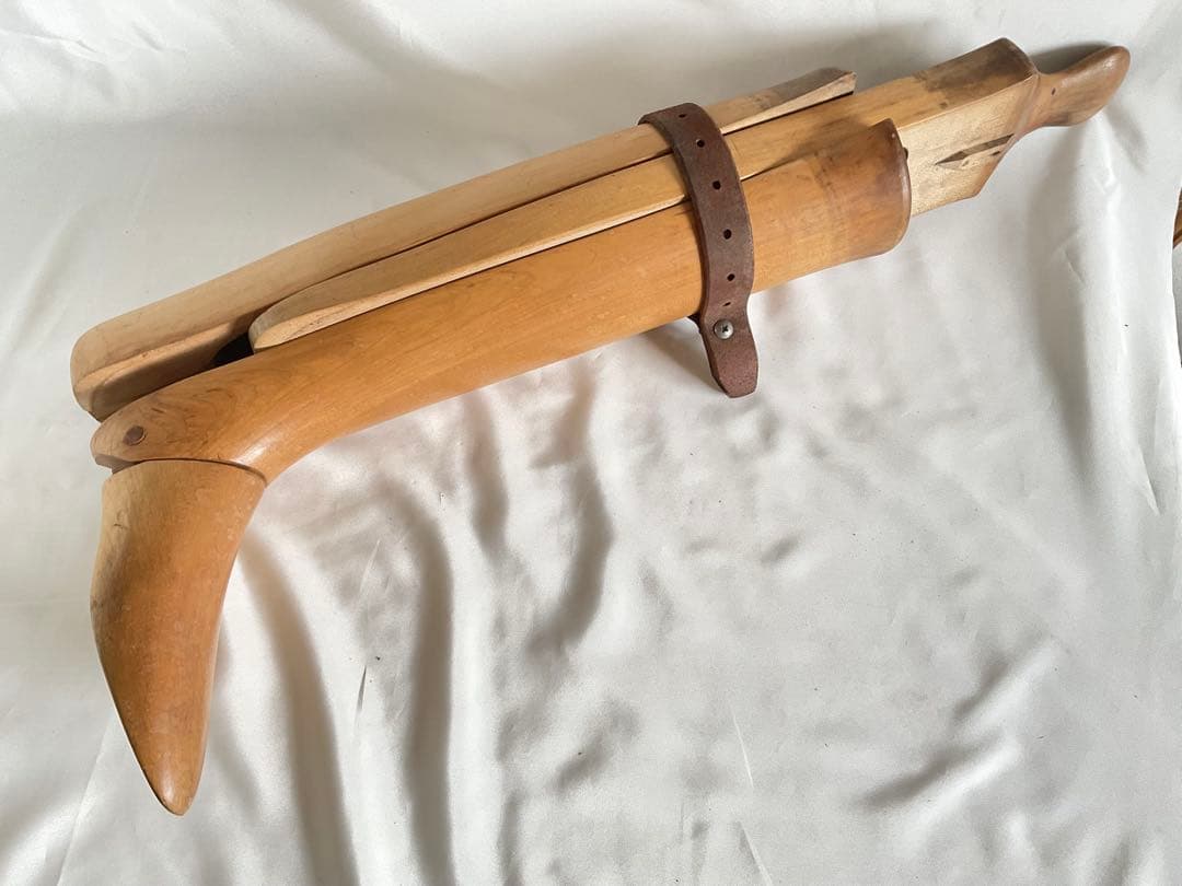 希少！古い木製「ブーツ・キーパー/」ストレッチャー」左足用