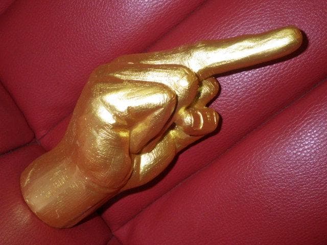ファックサイン★置物★金★26★ミドルフィンガー★Fuck★雑貨★インテリア