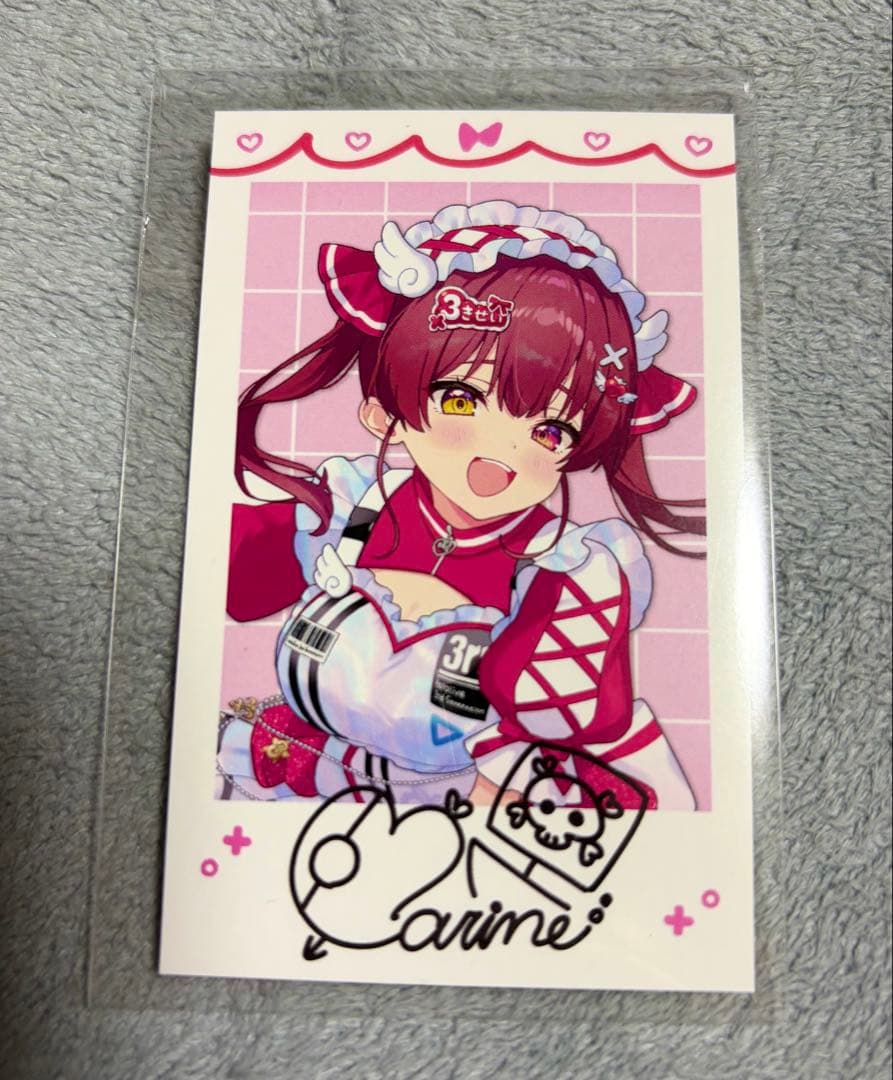 きゅるるん大作戦　複製サイン付き　宝鐘マリン　チェキ風カード　特典