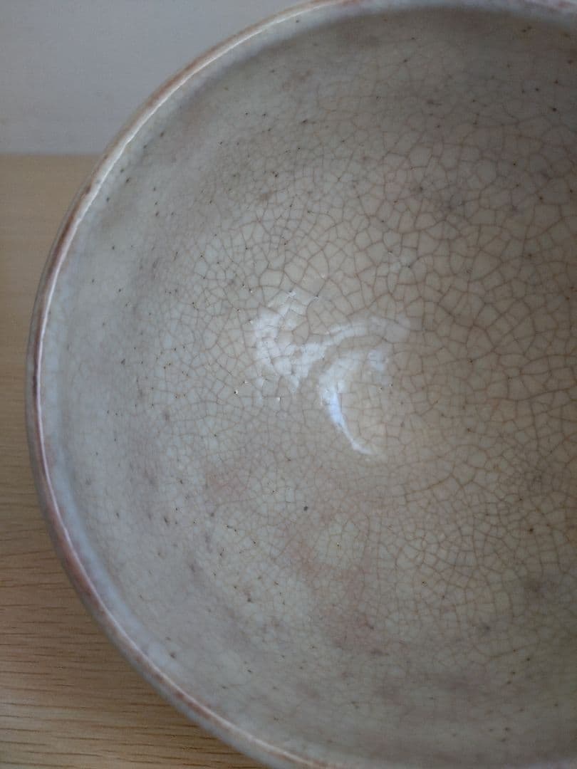 【萩焼】十二代　田原陶兵衛　貫入　茶碗　県無形文化財保持者　斗々屋　堅手　玉子手
