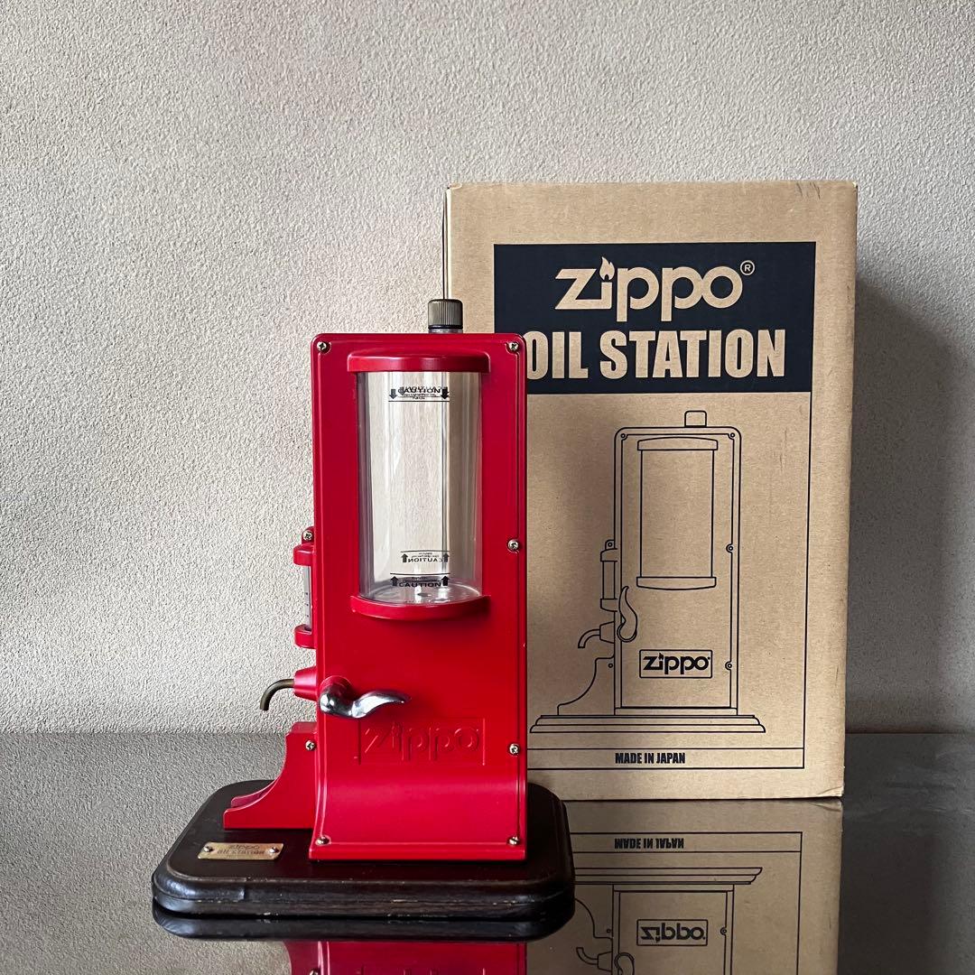 激レア zippoオイルステーション　ヴィンテージ　シリアルナンバー入り