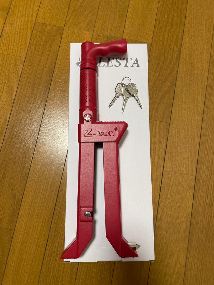 LESTA Z-CON ペダルロック 赤 盗難対策 盗難防止