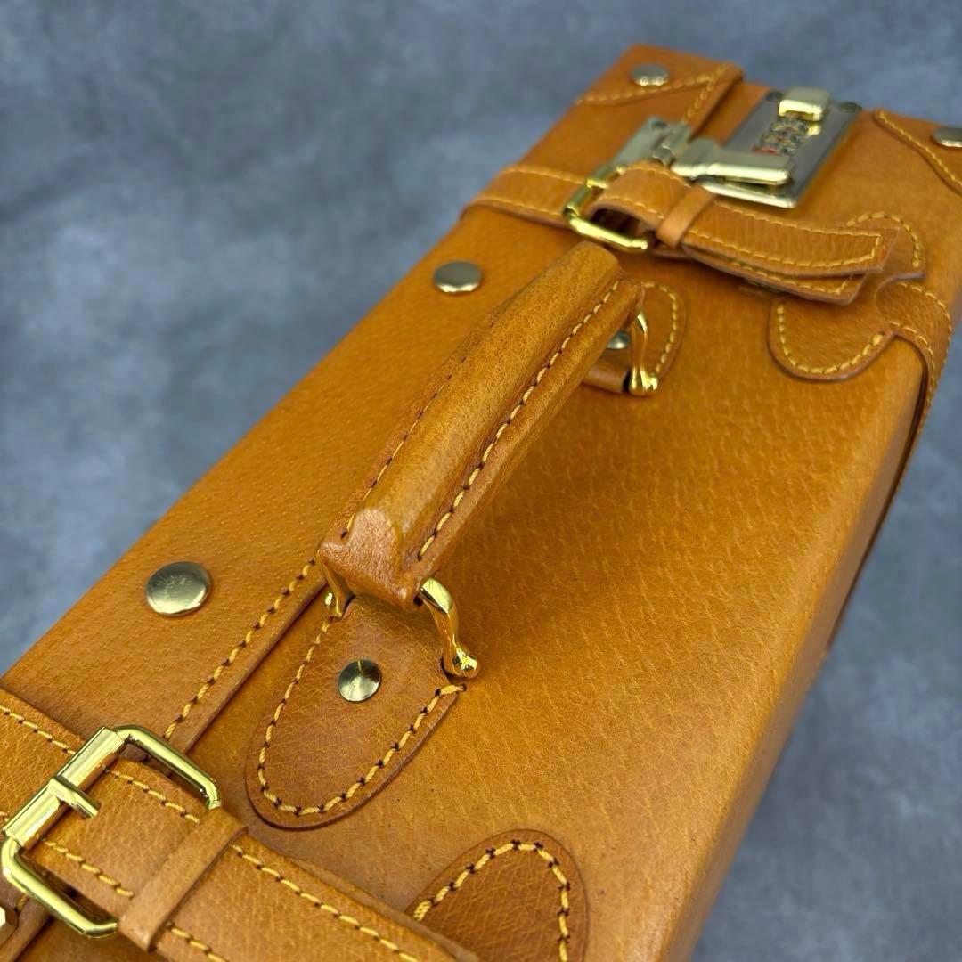 【良品✨】シフレ ユーラシア 2way トランクバッグ ショルダー キャメル