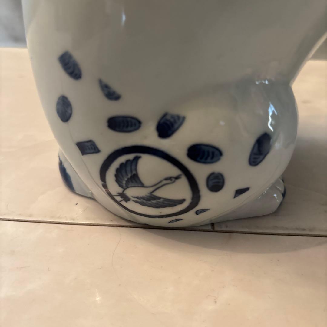 ヴィンテージ瞳、鶴や亀が美しく、商売繁盛、千客万来の金運、良き人を招くペア招き猫