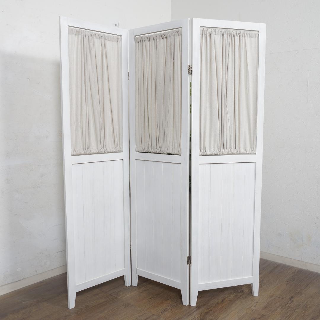 アウトレット　　シャビーウッドファニチャー 3連　パーティション