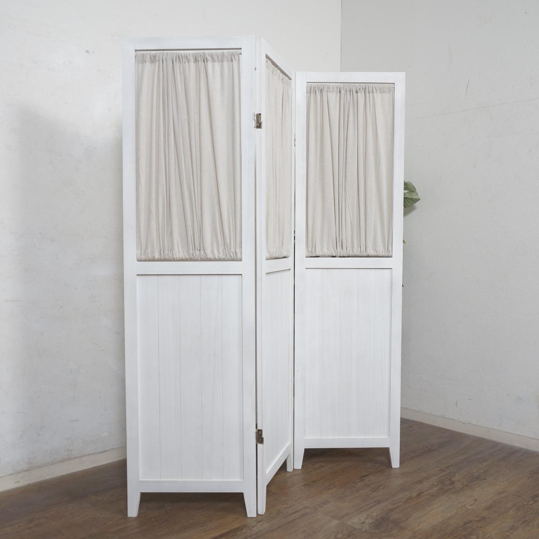 アウトレット　　シャビーウッドファニチャー 3連　パーティション