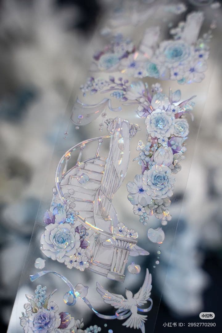 Hoshi奶芙《梦淡花园》海外マスキングテープ　マステ 【2093】