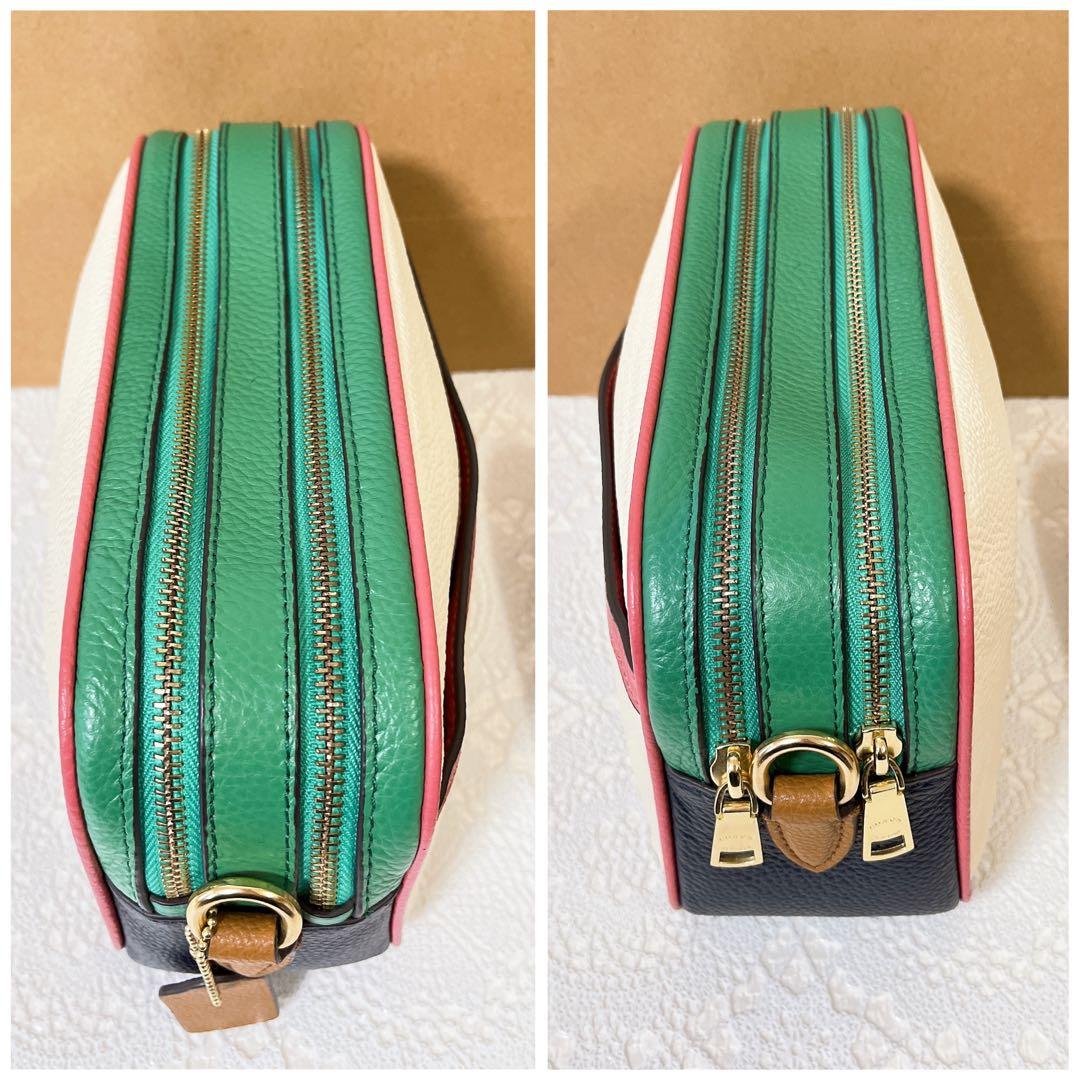 【美品】COACH コーチ ショルダーバッグ カメラバッグ 斜め掛け チャーム付
