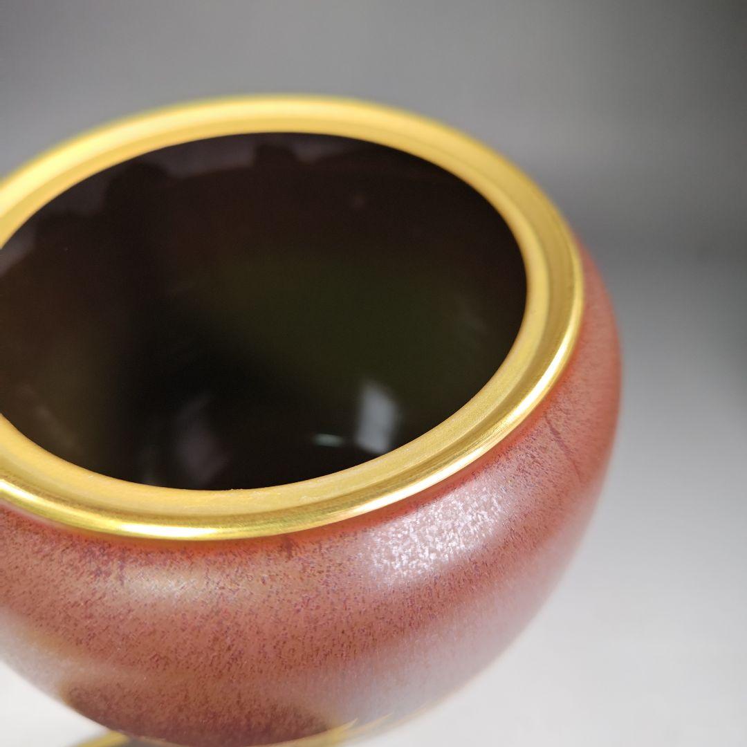 イ365 皆具『通次阿山造』『天目釉鳳文　台子皆具　共箱』茶道具