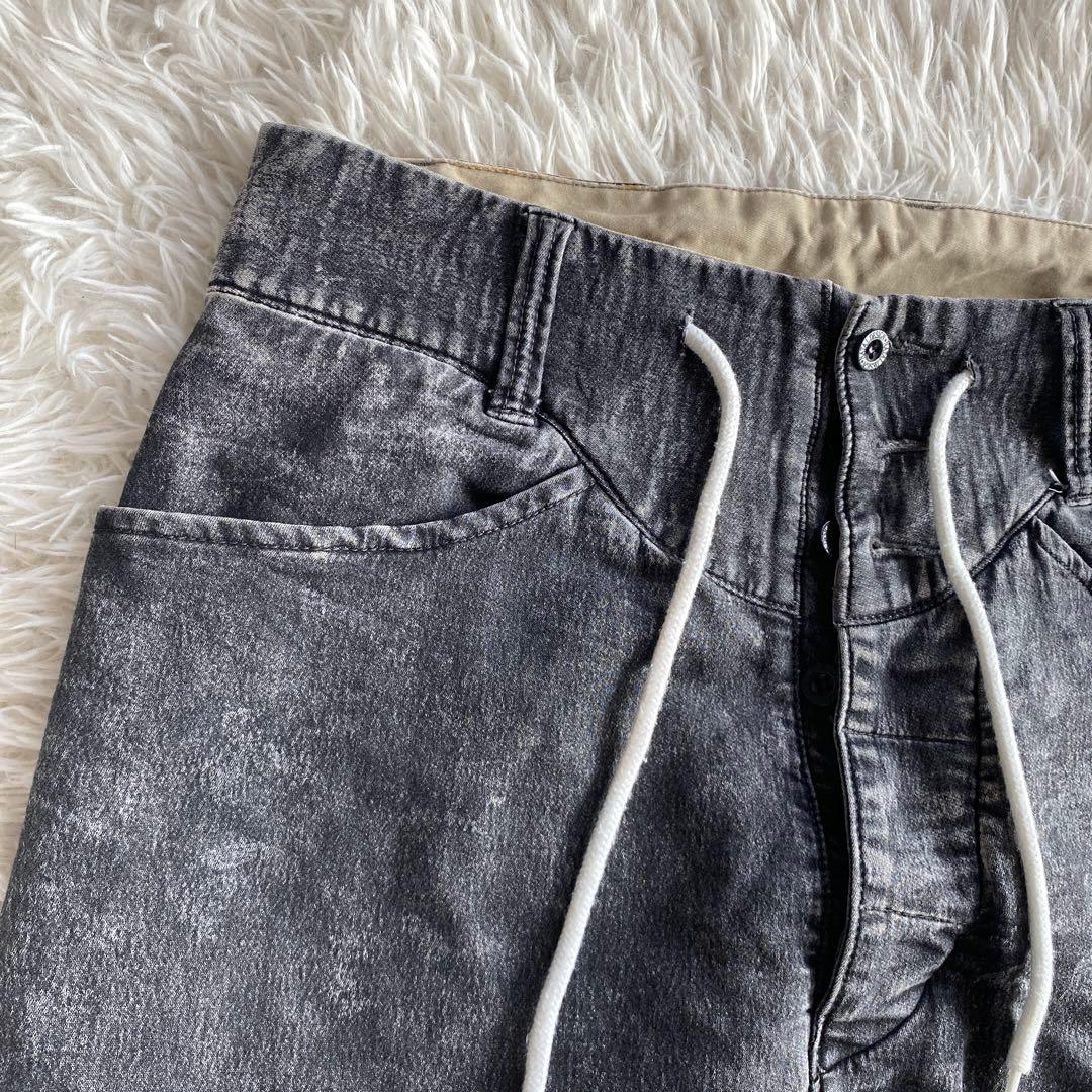 MoriNATAL DESIGN ダークグレー サルエルパンツ　L