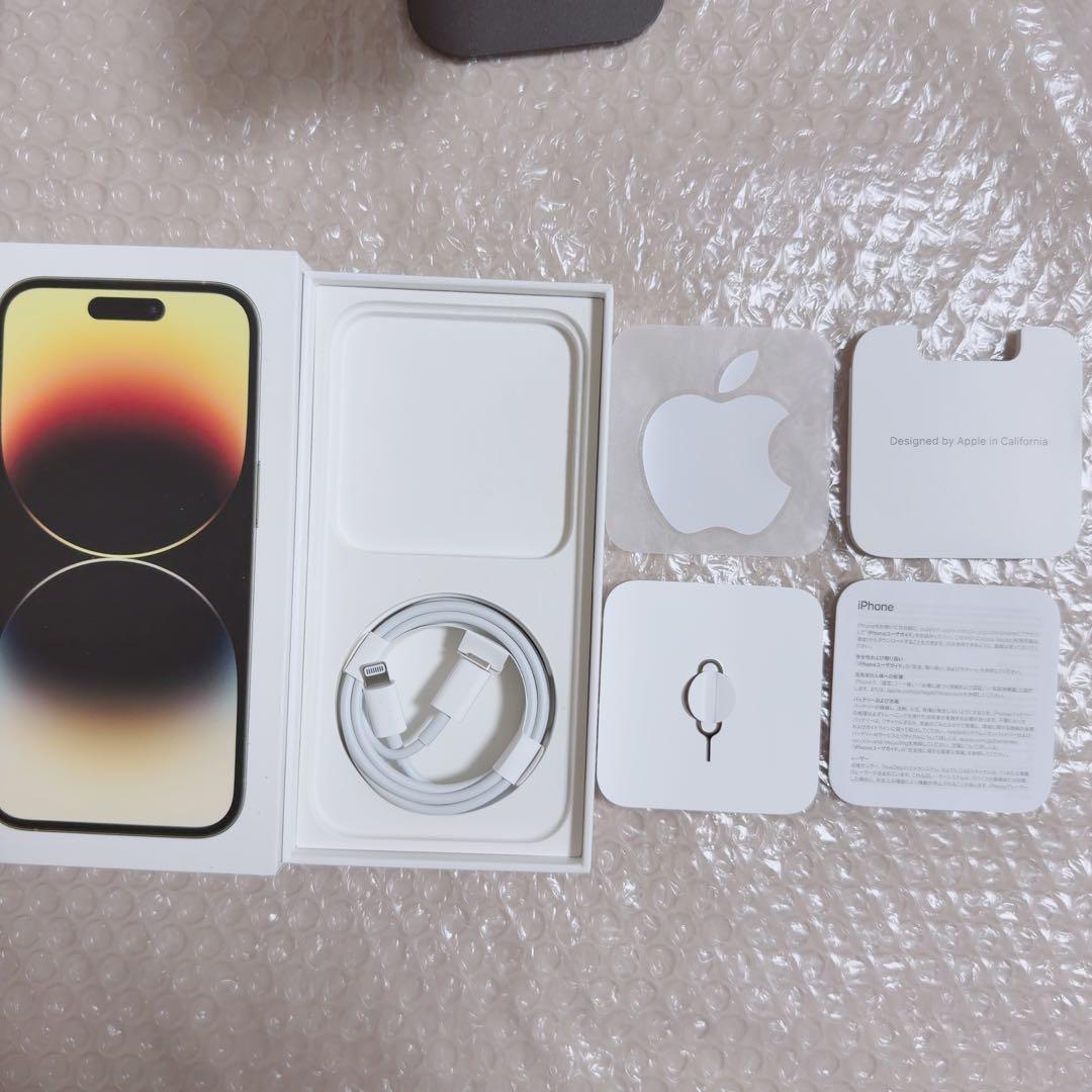 【美品】Apple iPhone 14Pro 256GB ゴールド 98% 本体