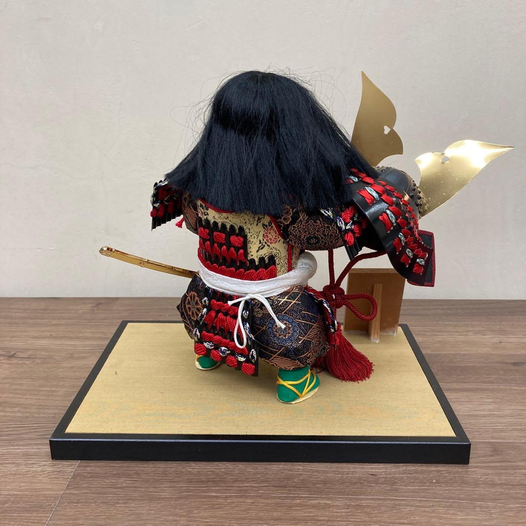 E-4 【美品】五月人形 武者人形 「先陣」 宗玉作 木札付き子供大将 端午の節