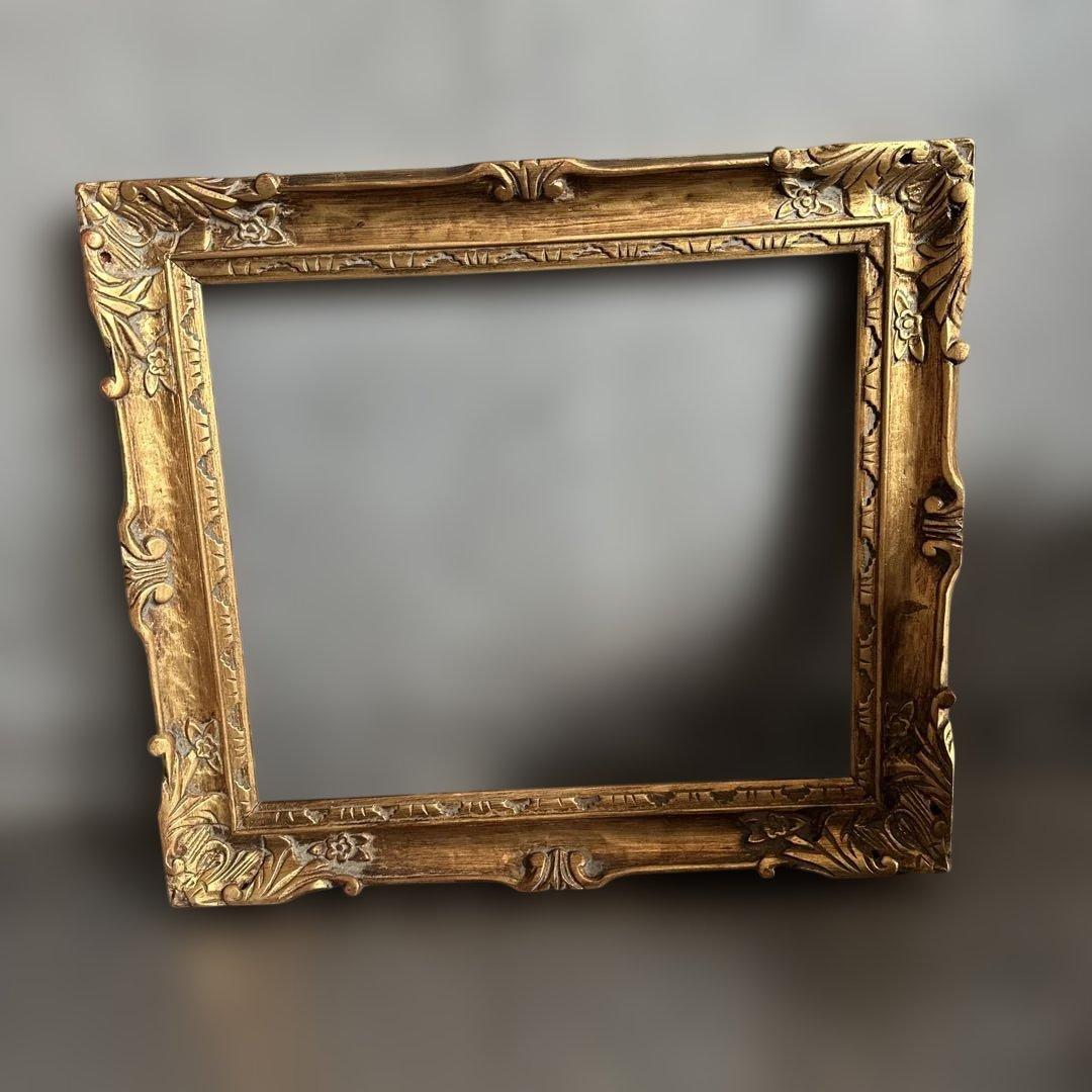 瞬間的お値下げ‼️ゴールド装飾フレーム 木製ヴィンテージ額縁