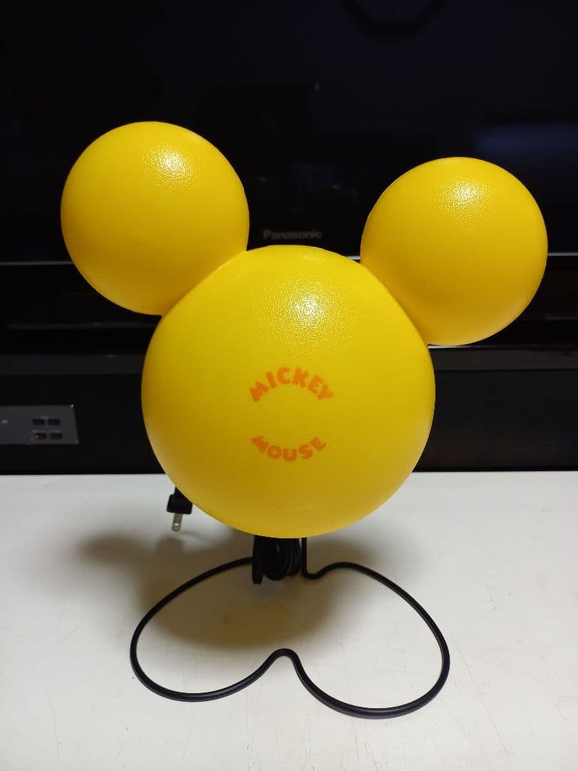 レア　1980's　ポストモダン　サンキョー　イエロー　ミッキーマウス　ランプ