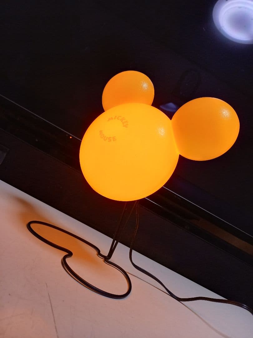 レア　1980's　ポストモダン　サンキョー　イエロー　ミッキーマウス　ランプ