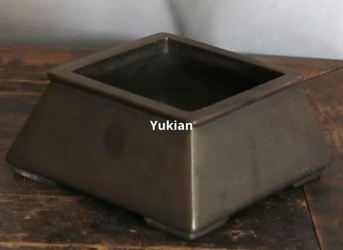 四方束口盆 紫砂の鉢 盆栽鉢 植木鉢 小品盆栽鉢 大品盆栽鉢