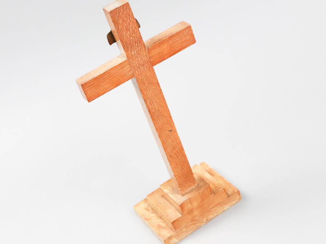 INRI 木製十字架 磔刑のイエス・キリスト像 十字架の道行