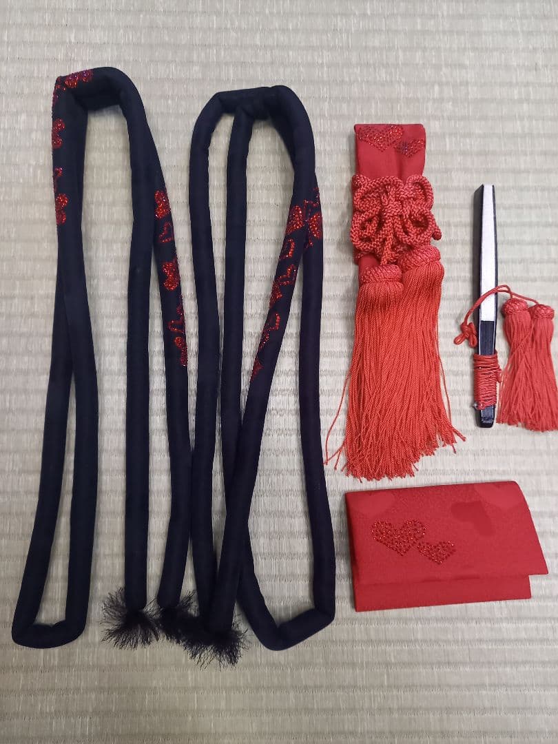 【値下げ】黒引き振袖一式　シェーナドゥーノ　神田うの　ハート柄　花嫁衣装　振袖