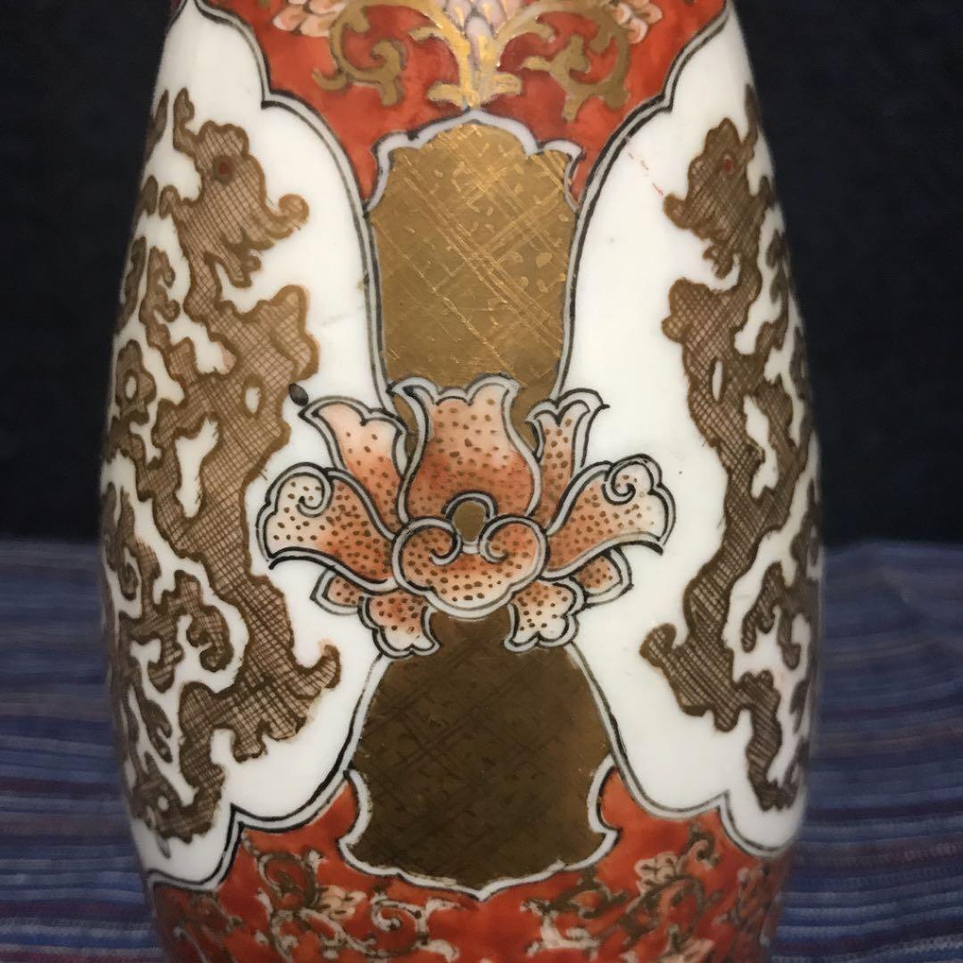 明治九谷　最高級金蘭手徳利　本物保証