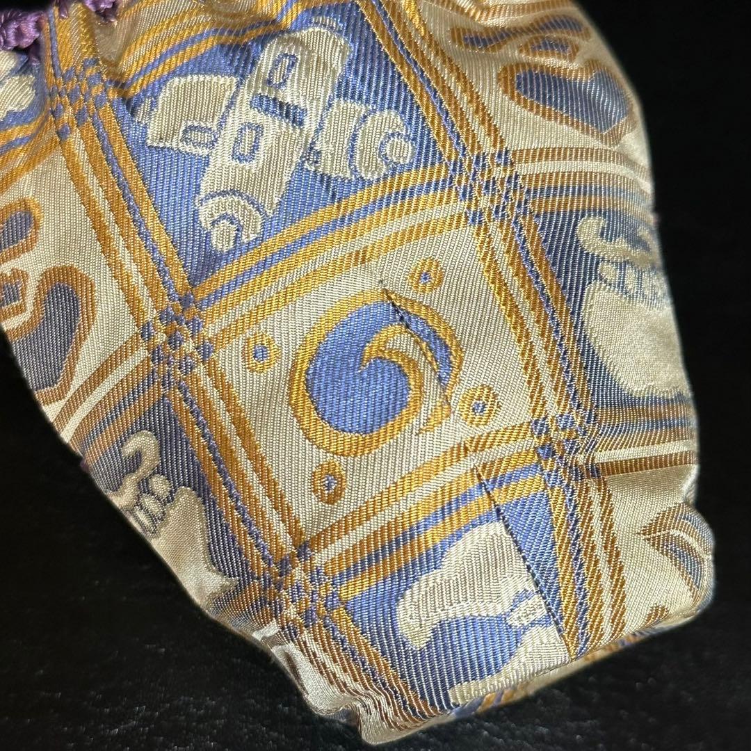 茶道具！高取焼 肩衝 茶入！石畳地 宝尽し紋！『高取 喜恵』造！共箱/仕覆/栞付