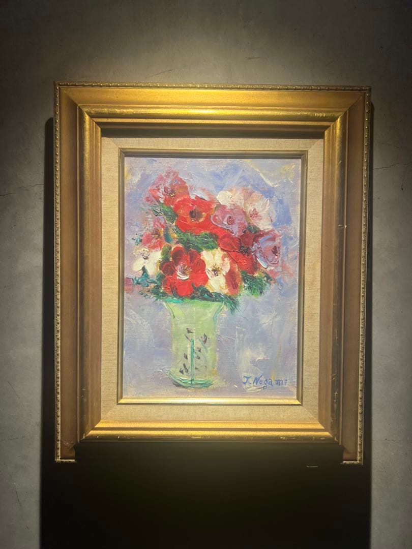 肉筆油彩画【印象派静物画】作者不詳　直筆サインあり