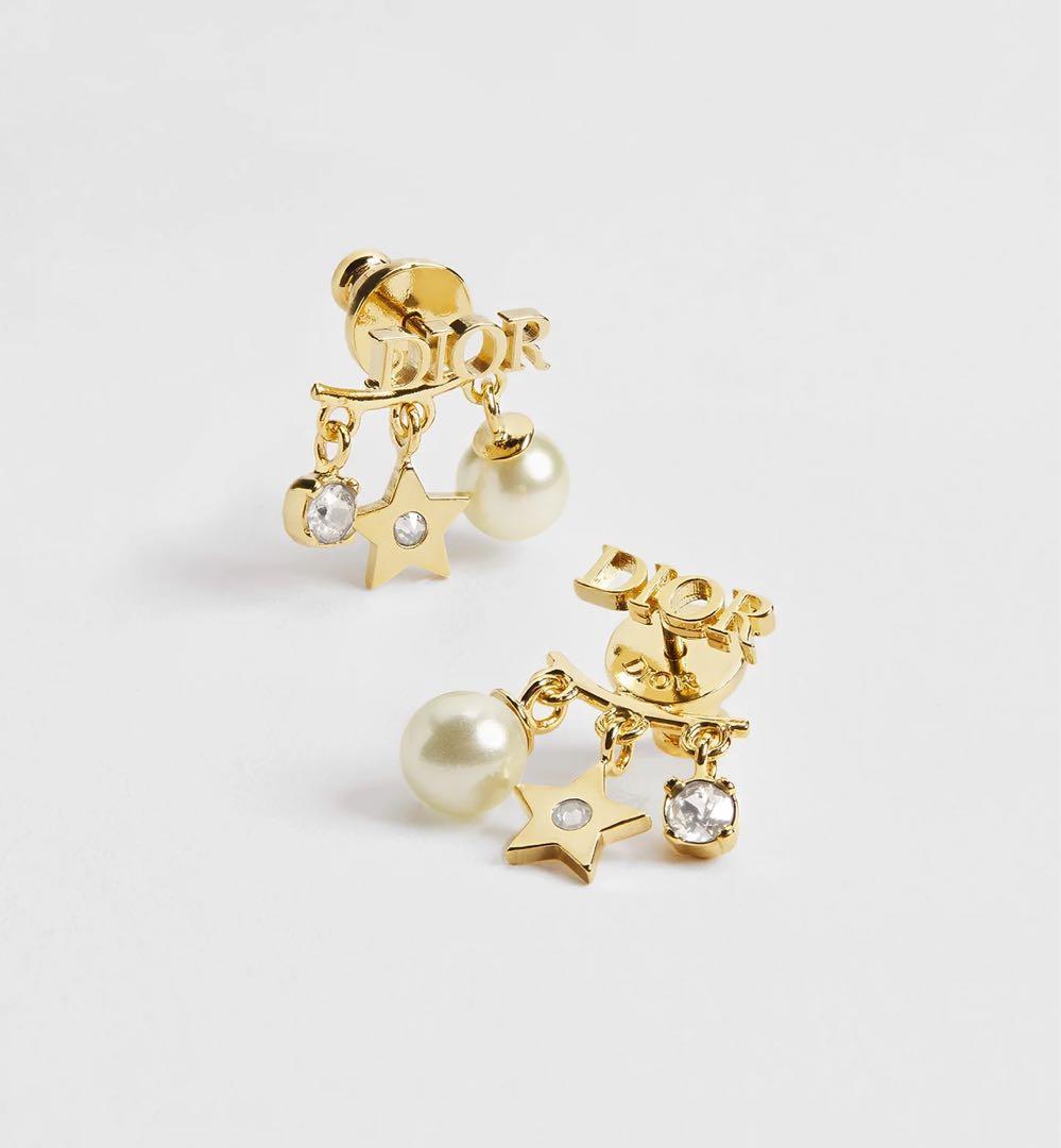 Dior ゴールド 星 パール ピアス