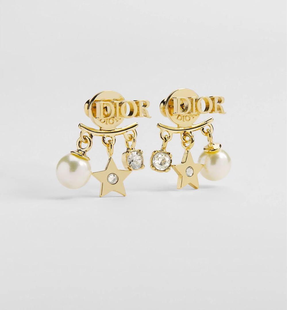 Dior ゴールド 星 パール ピアス