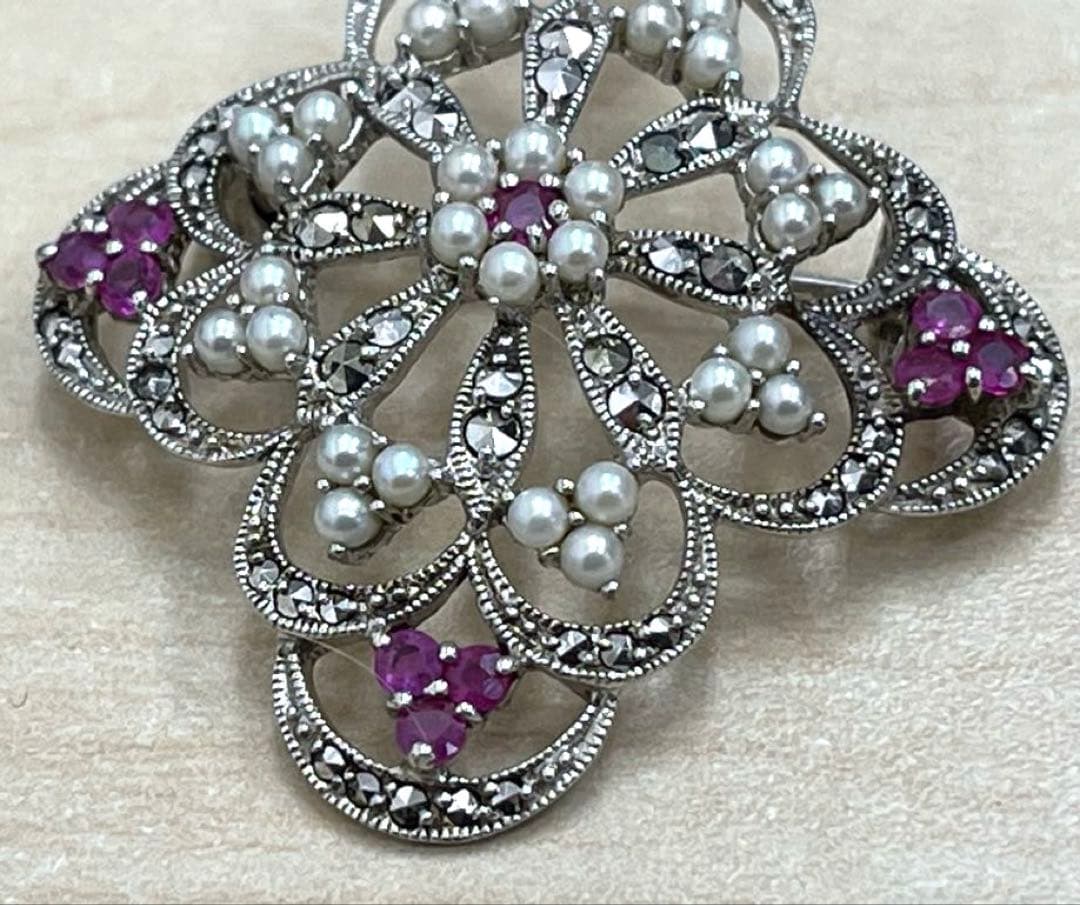 ⭐️SILVER シルバー ブローチ ペンダント イヤリング セット レディース