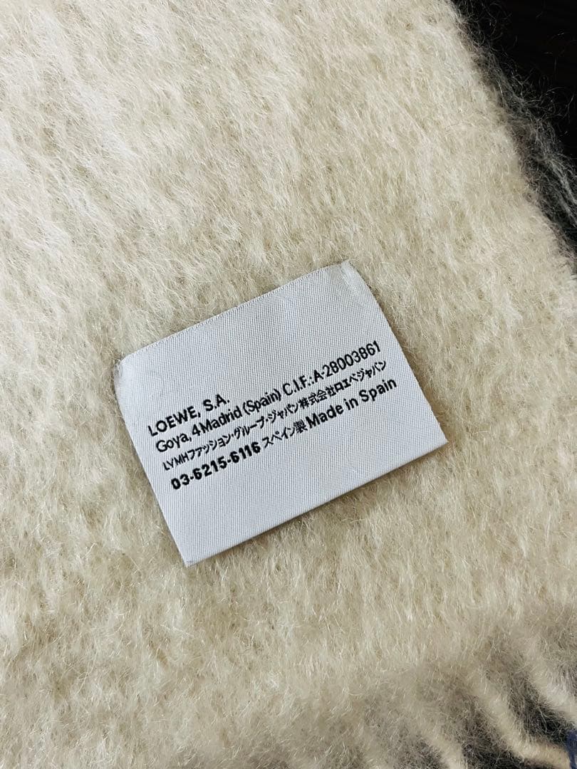 LOEWE/ロエベマフラーアイボリー モヘア&ウール
