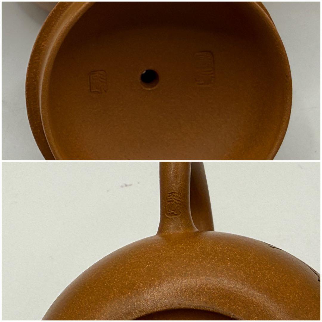 中国　中国　欧詠作　芝蘭閣主　戯嬉圖西施壺　黄鍛泥　中国茶器　宜興紫砂1231