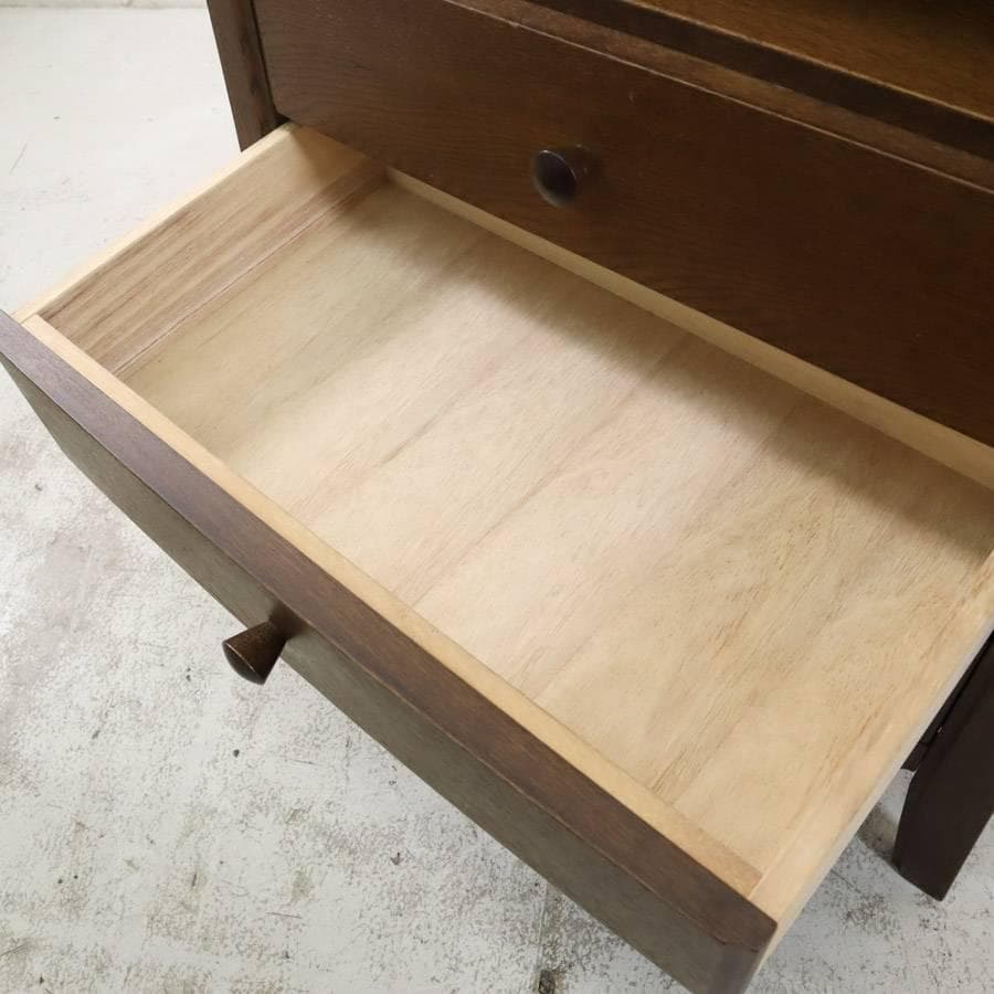 IDC大塚取扱 起立木工 リード ナラ材 サイドテーブル 電話台 FAX台 花台