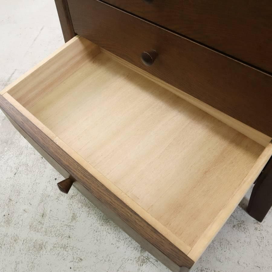 IDC大塚取扱 起立木工 リード ナラ材 サイドテーブル 電話台 FAX台 花台