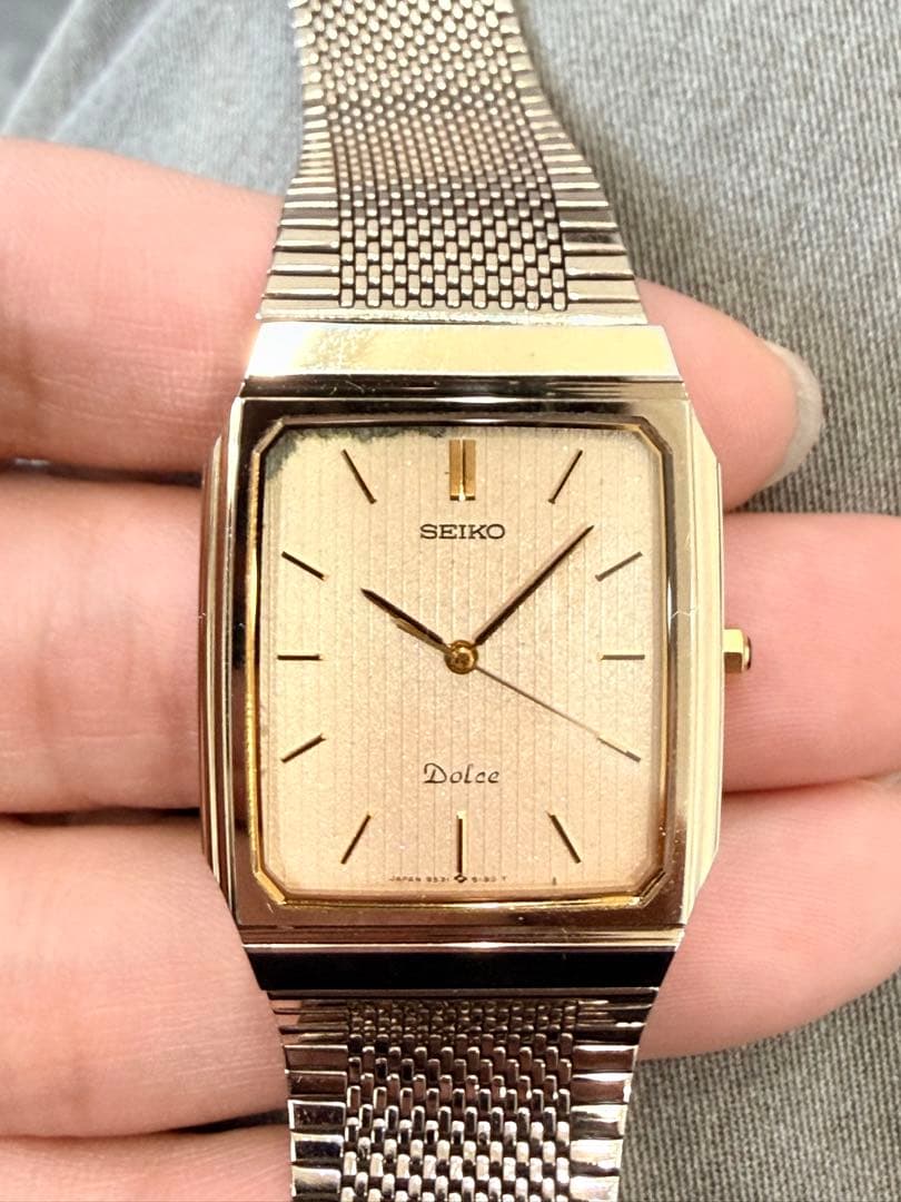 SEIKO Dolceセイコー ドルチェ腕時計ゴールド スクエアケース動作品
