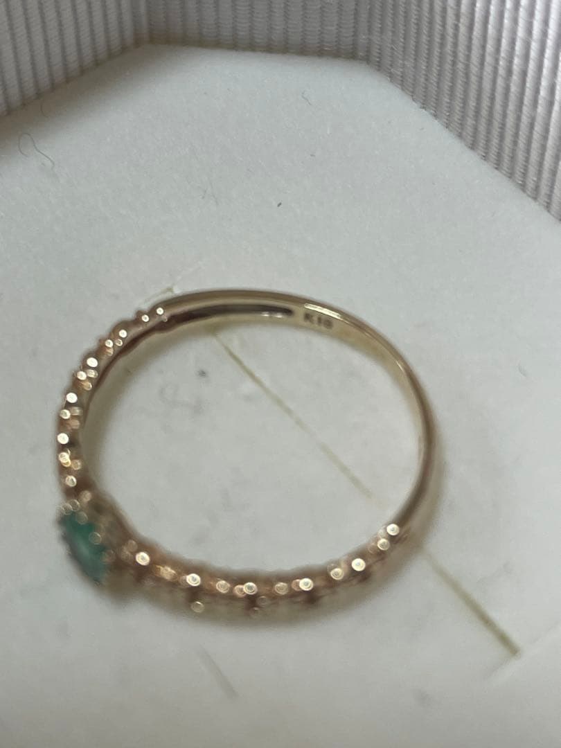 ジュエリーツツミ　k10 エメラルドリング