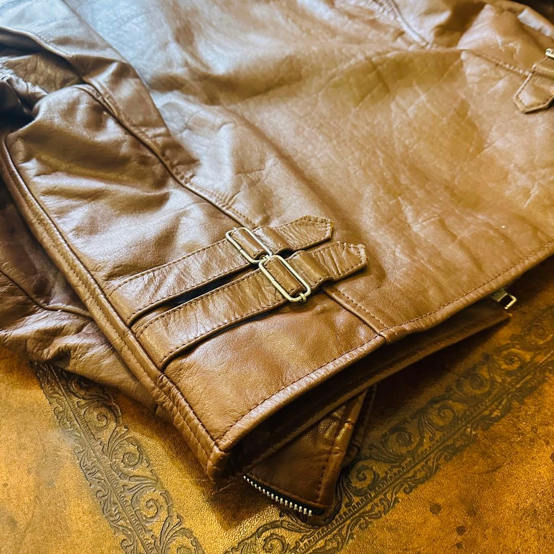 HORN WORKS シングル ライダースジャケット 本革！水牛革！肉厚