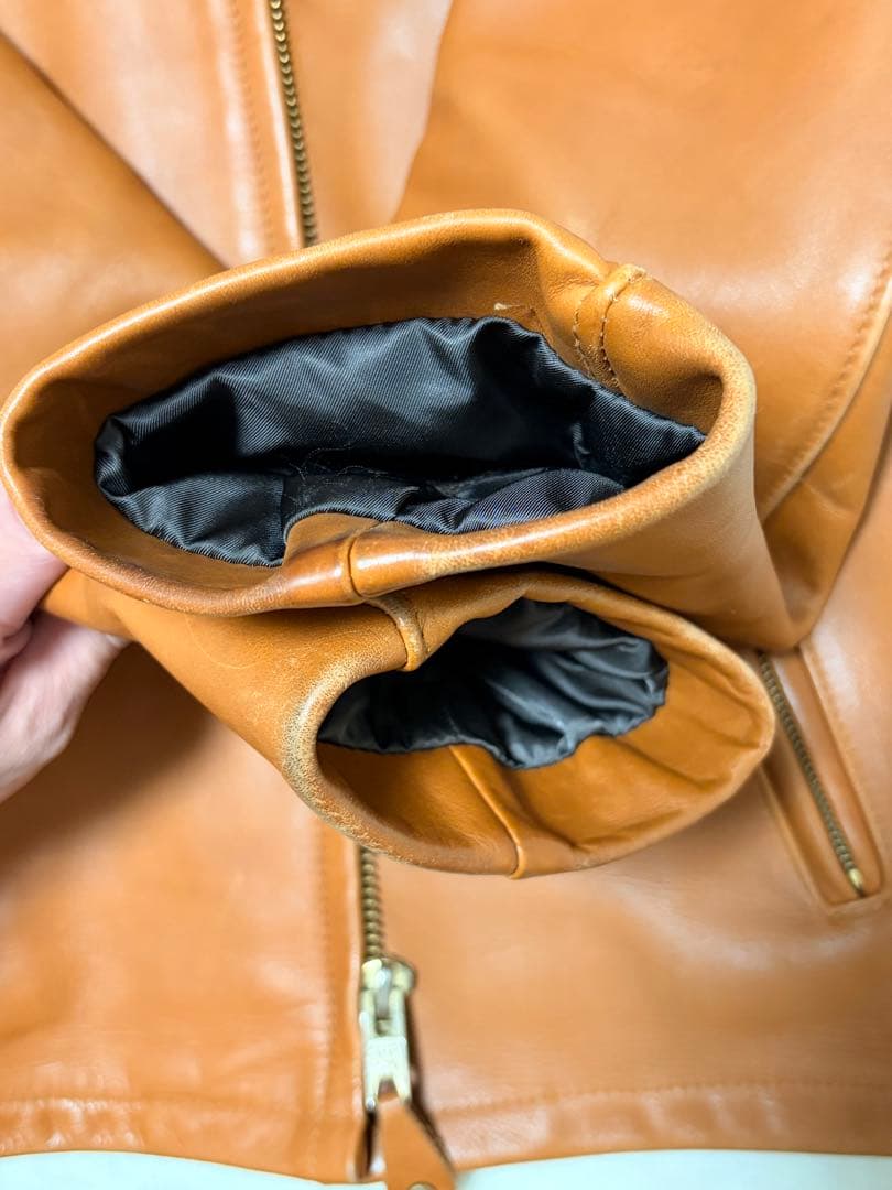 外観美品✨ 【米国製】schott トラッカージャケット 103US 34 茶色