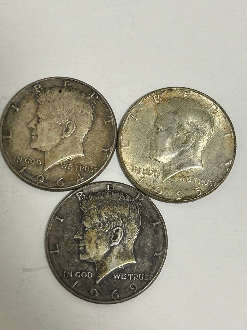 ケネディ　銀貨 三枚セット