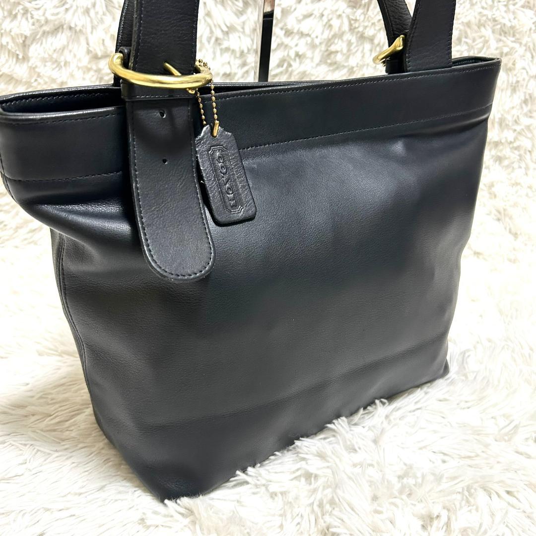 美品 COACH オールドコーチ ４１４０トートバッグ 黒 ゴールド金具 上質
