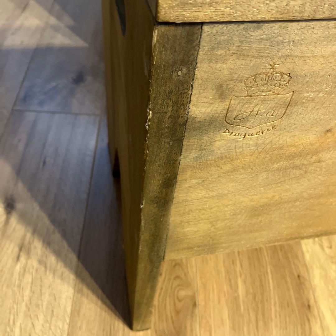 アンティーク風ボックスベンチ 木製　スツール　椅子　イス　いす　収納　インテリア