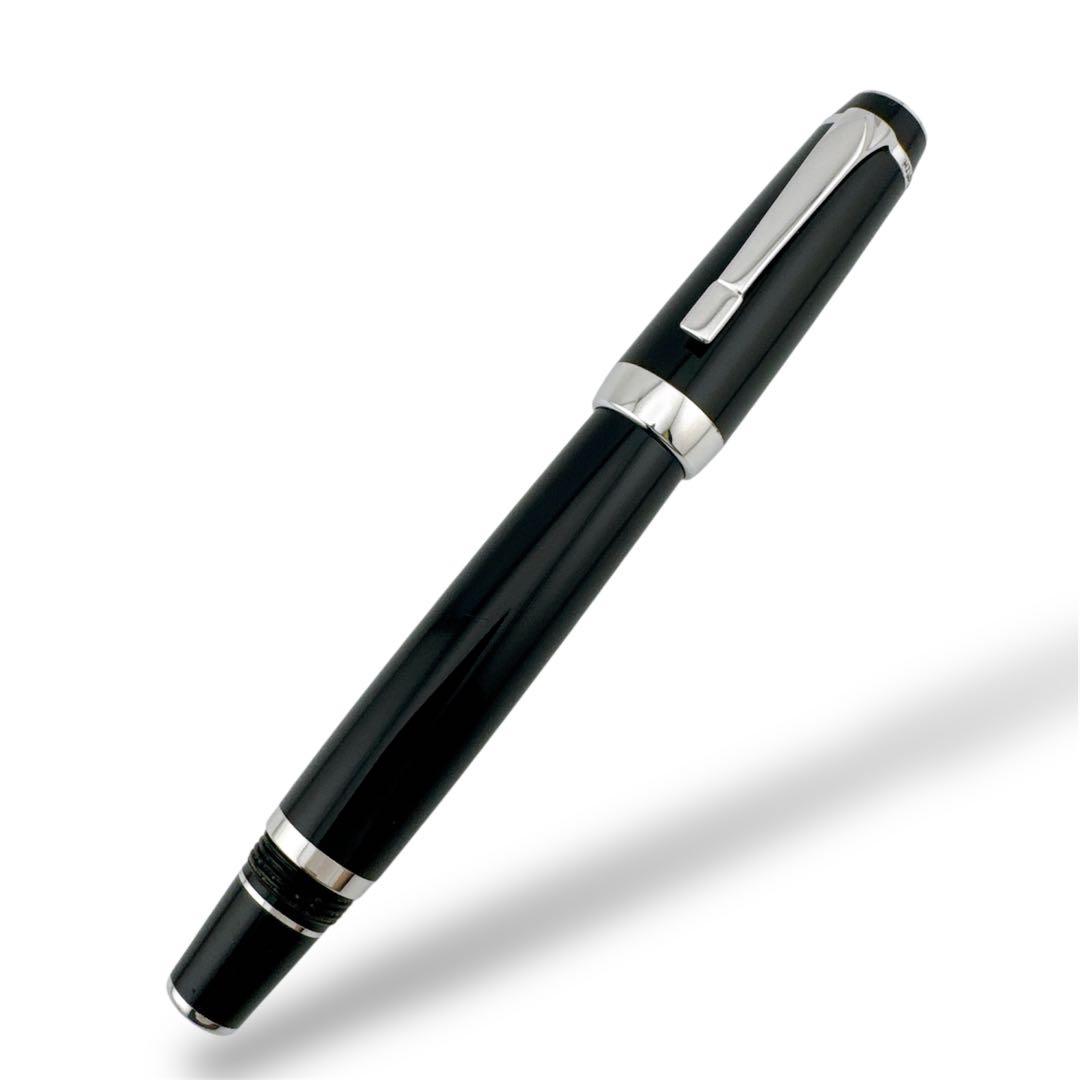 モンブラン ボエム 万年筆 ペン先14K ブラック シルバー インクなし