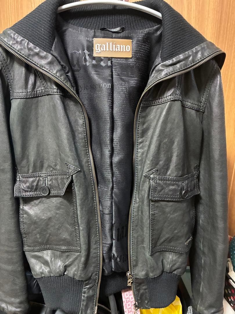 john galliano ジョンガリアーノ レザー ジャケット 正規品